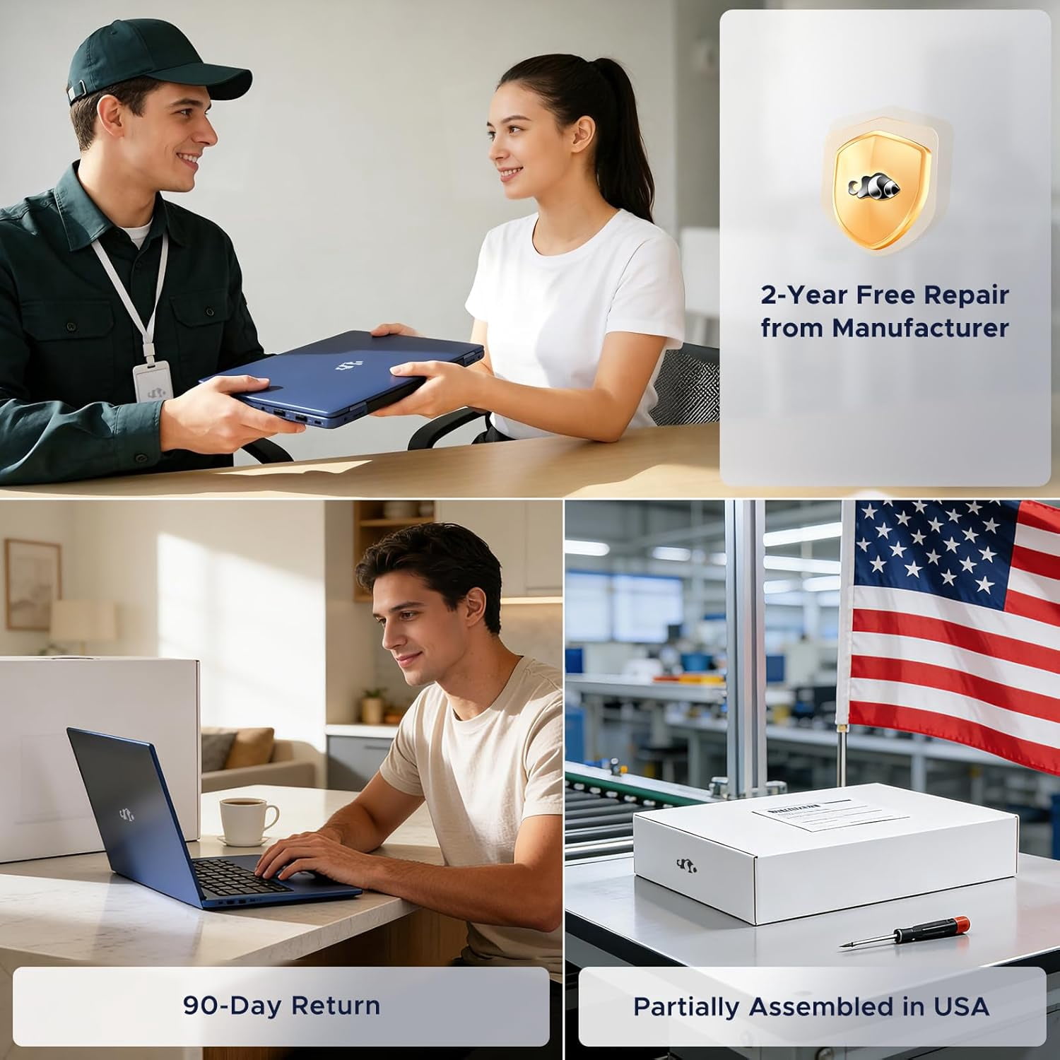 15.6" FHD Creator Laptop 32GB DDR5 RAM 1TB SSD AMD Ryzen 7 8745HS (Up to 4.9GHz) with AMD Radeon 780M GPU-15.5H All-Day Battery-WiFi 6E-USB4-2-Year Warranty Blue - Image 5
