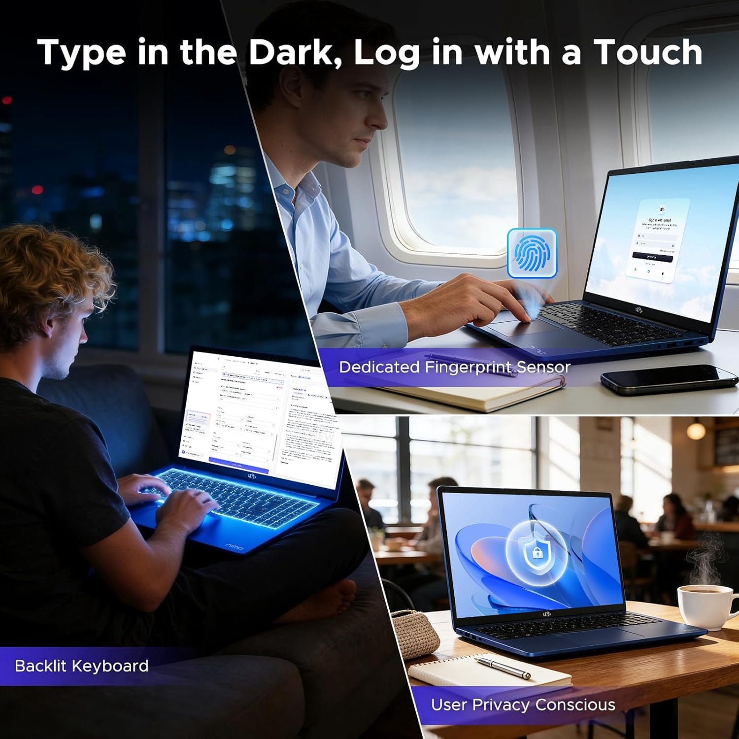 15.6" FHD Creator Laptop 32GB DDR5 RAM 1TB SSD AMD Ryzen 7 8745HS (Up to 4.9GHz) with AMD Radeon 780M GPU-15.5H All-Day Battery-WiFi 6E-USB4-2-Year Warranty Blue - Image 7