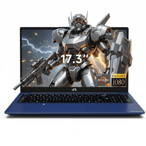 17.3" FHD Gaming Laptop 64GB DDR5 RAM 2TB SSD AMD Ryzen 7 7735HS Processor (8 Cores 16 Threads, Beats i7-12650H) with AMD Radeon 680M Graphics 100W Type-C Wi-Fi 6E Backlit Keyboard Fingerprint Blue