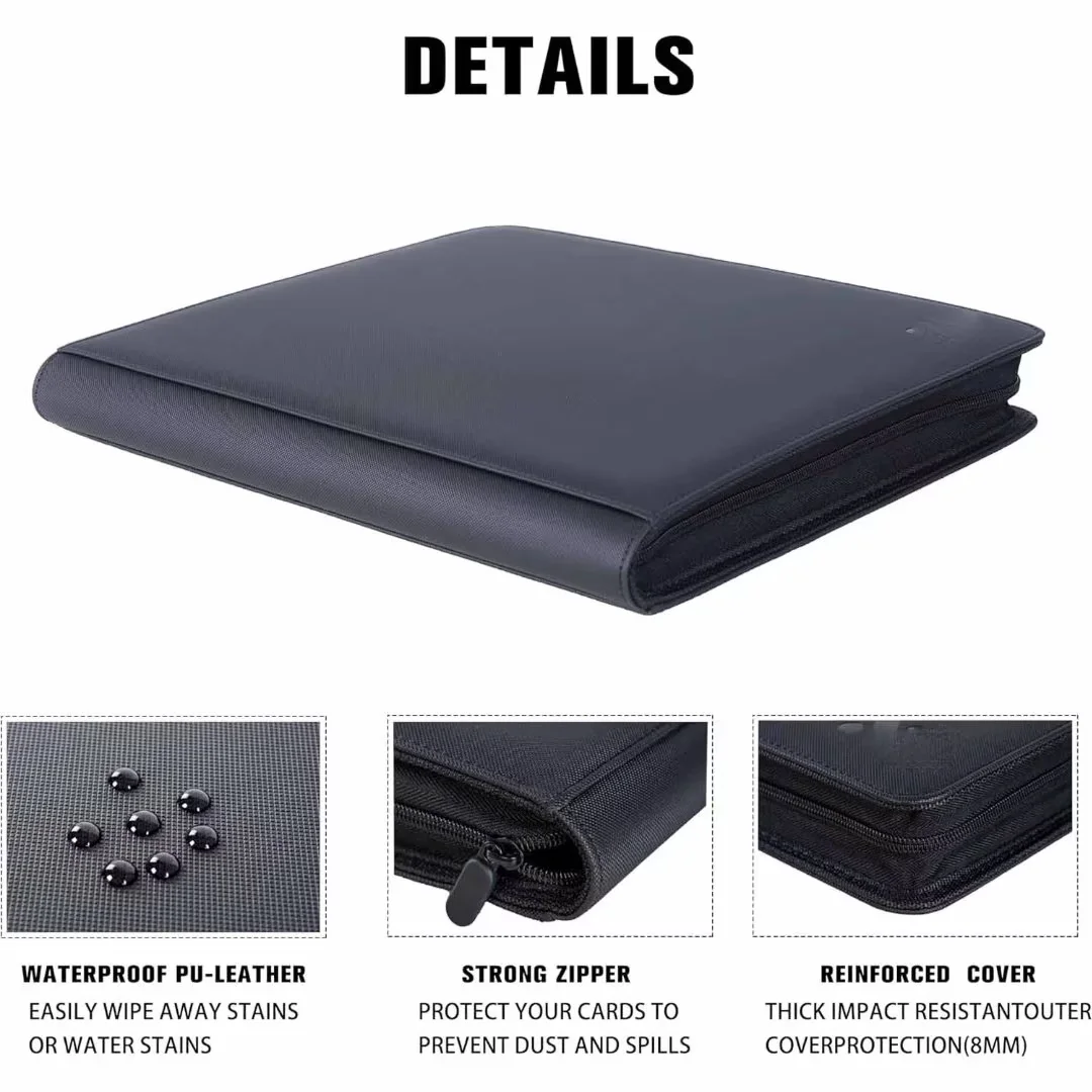 720 Pockets Trading Card Binder, 12-Pocket Card Ablum Compatible with lorcana,MTG,Sports Cards & Other Standard Size Trading Card(BLACK)