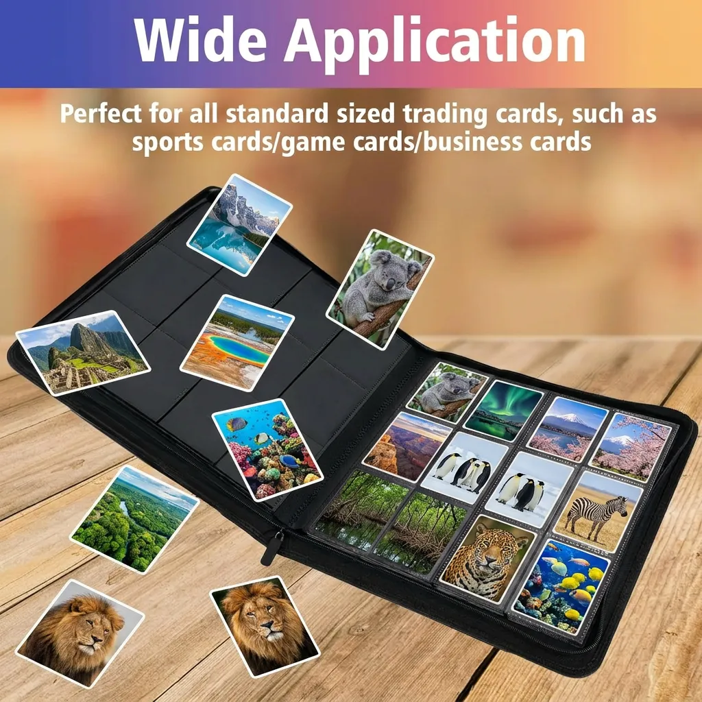 720 Pockets Trading Card Binder, 12-Pocket Card Ablum Compatible with lorcana,MTG,Sports Cards & Other Standard Size Trading Card(Purple)