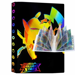 Trading Card Album 4-Pocket, 30-Page Card Holder Portfolio, 240 Pockets Collection Card Storage, Protective Sleeves Folder, for MTG Baseball Football Play Cards Binder (MM2)