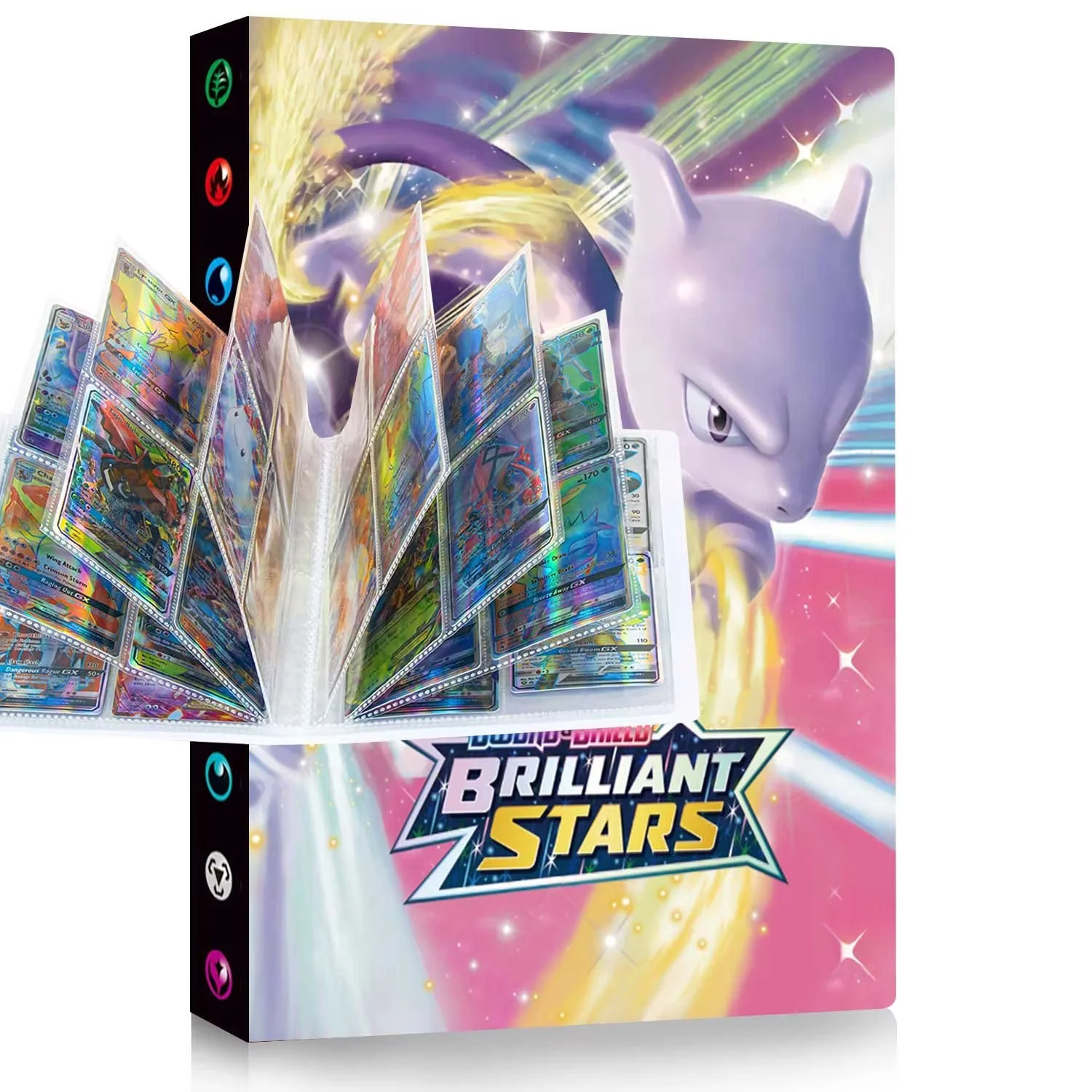 Collector card binder, Trading Card Holder Card Album Binder, 4-Pocket with 30-Pages 240-Trading Cards Capacity, Present for Children-TAY6