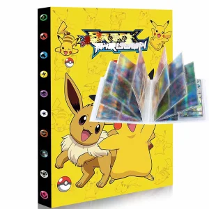 Trading Card Album 4-Pocket, 30-Page Card Holder Portfolio, 240 Pockets Collection Card Storage, Protective Sleeves Folder, for MTG Baseball Football Play Cards Binder (MM9)