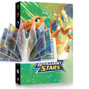 Collector card binder, Trading Card Holder Card Album Binder, 4-Pocket with 30-Pages 240-Trading Cards Capacity, Present for Children-TAY3