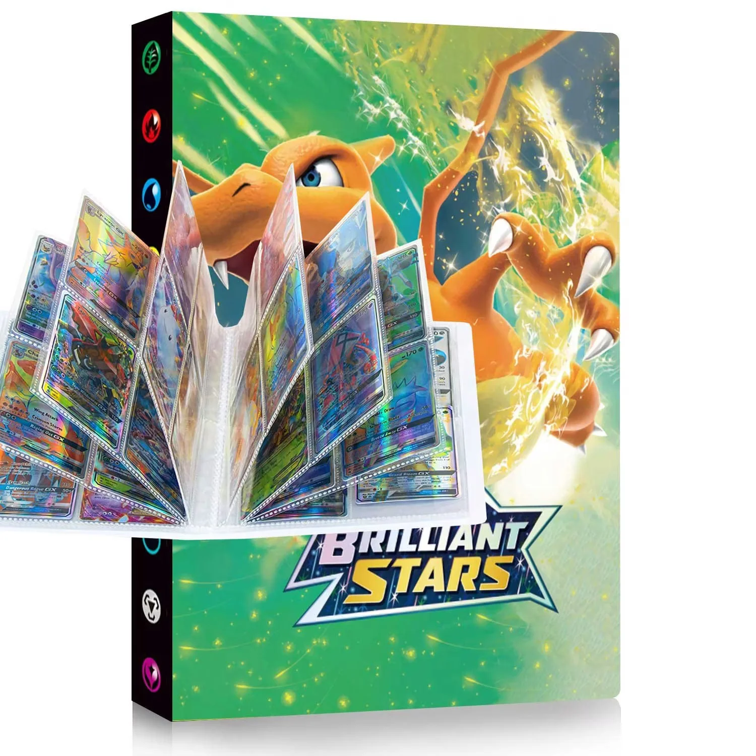 Collector card binder, Trading Card Holder Card Album Binder, 4-Pocket with 30-Pages 240-Trading Cards Capacity, Present for Children-TAY3