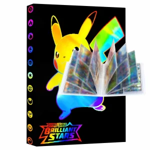 Trading Card Album 4-Pocket, 30-Page Card Holder Portfolio, 240 Pockets Collection Card Storage, Protective Sleeves Folder, for MTG Baseball Football Play Cards Binder (MM1)