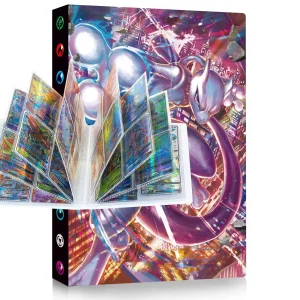 Collector card binder, Trading Card Holder Card Album Binder, 4-Pocket with 30-Pages 240-Trading Cards Capacity, Present for Children-TAY8