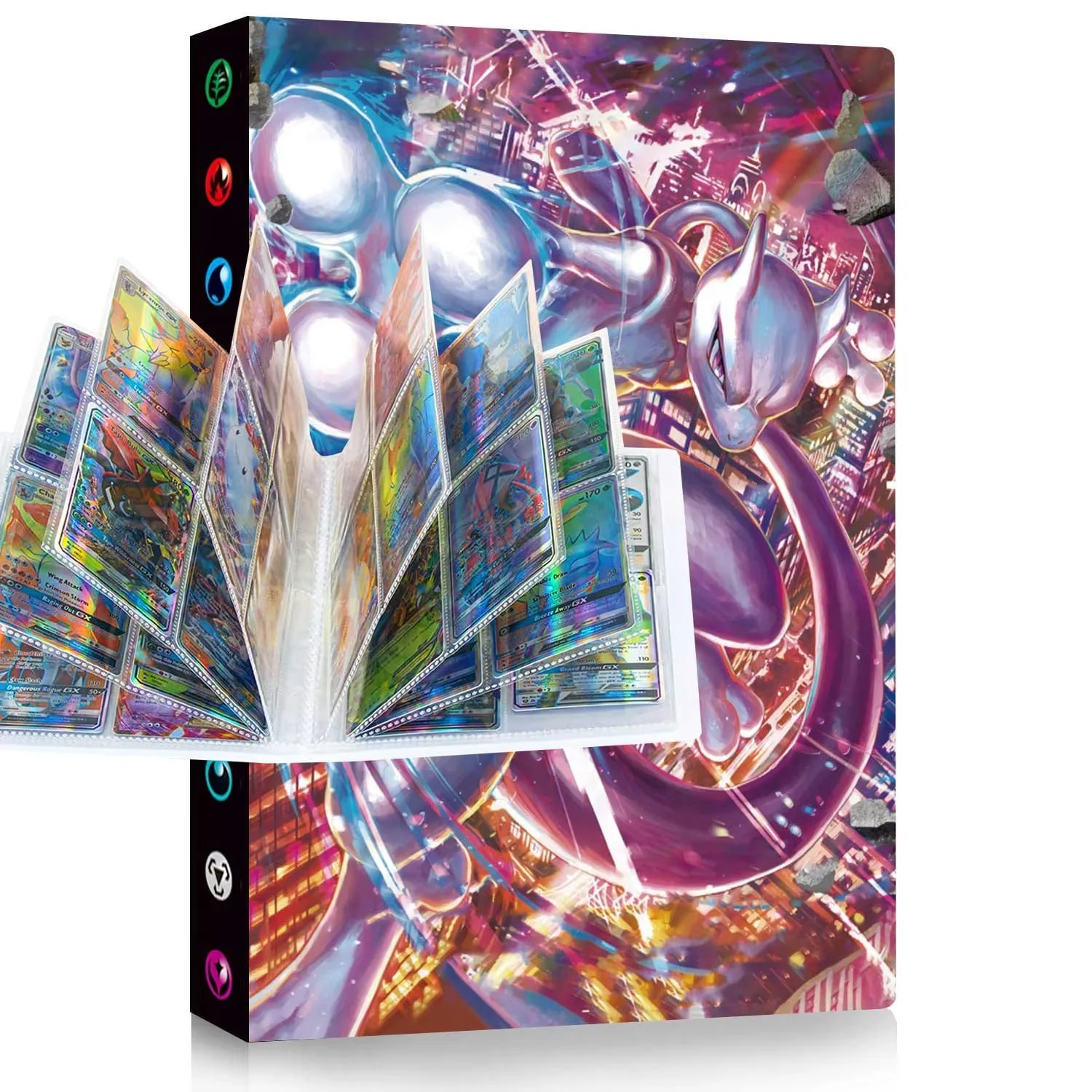 Collector card binder, Trading Card Holder Card Album Binder, 4-Pocket with 30-Pages 240-Trading Cards Capacity, Present for Children-TAY8