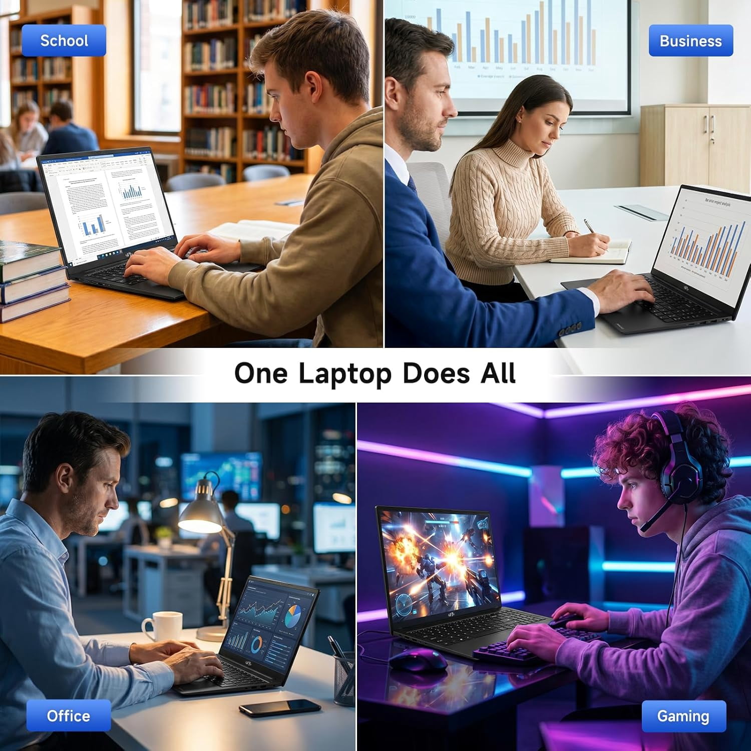 2026 NEW 15.6" Gaming Laptop, AMD Ryzen 7 7735HS (Boost 4.75GHz), 16GB DDR5 RAM, 512GB SSD, AMD Radeon 680M, 1080P FHD Display, Backlit Keyboard, 100W PD Fast Charge, 2X Full-Function USB-C, Blue