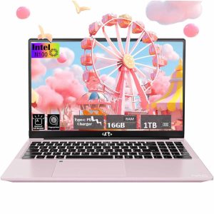 15.6 High-Performance Laptop, HD Graphics Card, Intel Pentium Quad-Core N100, 16GB RAM 1TB SSD, Type-C 65W Adapter, Backlit Keyboard, Fingerprint, Win 11