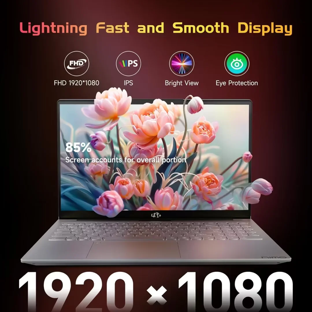 15.6'' FHD High-Performance RoseGold Laptop Computer, Intel N100 Processor (Up to 3.4GHz), Windows 11, 16GB RAM, 1TB SSD, Type-C 65W PD Fast Charger, Backlit Keyboard, Fingerprint, 2-Year Warranty
