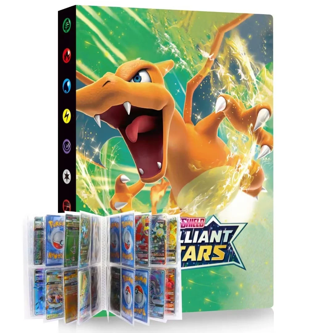 Collector card binder, card holder, excellent card protection - 4 pockets - 30 sheets of paper for 240 cards(OOQ3)